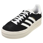 adidas Gazelle Bold Womens Fashion Trainers in Black White - 3.5 UK