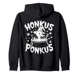 Honkus Ponkus Funny Duck Witch Halloween Magic Zip Hoodie