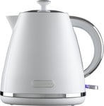 Daewoo SDA2623 Stirling Collection, 1.7 Litre Pyramid Kettle 1.7L, White 