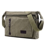 Travel Satchel Mens Vintage Canvas Messenger Axelväska