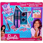 CRA-Z-ART 34072 Barbie 3 in 1 Ultimate Beauty Set Nail Art, Glitter Tattoos, Hair chalks Offcial Merchandise, Multicolour, Each