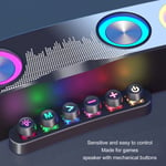 Rgb BT Computer Speakers BT 5.0 Colorful LED Light Desktop PC Soundbar For Gami