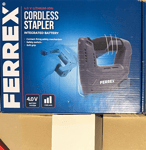 Ferrex 4V Cordless Stapler With 400 Staplers + 100 Nails & USB + Battery Charger