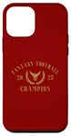 Coque pour iPhone 12 mini Champion de Fantasy Football 2025, Eagle Crest