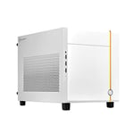 Silverstone Technology SUGO 14, White, Mini-ITX Cube Chassis, Supports 3 Slot Full Length GPUs/ATX PSU / 240mm AIO, 4 Removable Panels, SST-SG14W