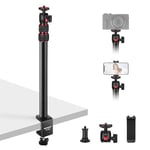 NEEWER Camera Desk Mount with Holder & 360° Ball Head, 17"-40"/43-102cm Telescopic C Clamp Table Light Stand 1/4"Screw, Desktop Stand 6.6lb/3kg Max Load for DSLR Camera, Webcam, Ring Light,TL283