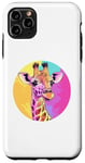 Coque pour iPhone 11 Pro Max Girafe colorée pour les amoureux des animaux Pop Art