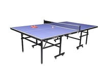 TechFit Table de ping-Pong pour d'intérieur – Dimensions Tournois, Panneau Robuste en résine mélamine de 4 mm avec Couche protectrice Anti-Rayures, résistant aux intempéries, Pliable