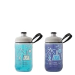 Polar Bottle Kids Insulated Water Bottle 2-Pack – 12oz Campfire - Teal & Navy - BPA Free Sport & Bike Water Bottle, Easy Squeeze Bottle Features for Kids