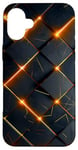 Coque pour iPhone 16 Plus noir feu abstrait cool