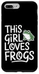 Coque pour iPhone 7 Plus/8 Plus Cette fille aime les grenouilles, les amoureux des grenouilles mignonnes et le plaisir des animaux