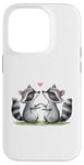 iPhone 14 Pro Valentines Day Racoons Love Animal Cute Mens Womens Kids Case