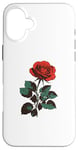 iPhone 16 Plus Cute Red Roses Flower Gardening Red Flower Valentines Day Case