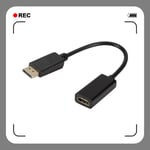 Black =0.5m Adaptateur de câble 1080P DP vers HDMI mâle vers femelle pour ordinateur portable HP/DELL Port d'affichage vers HDMI convertisseur de cordon compatible ""Nipseyteko