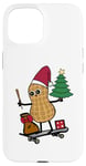 Coque pour iPhone 15 Père Noël Père Noël Père Noël cacahuètes skateboard noisette enfant