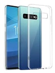 NOVAGO Compatible avec Samsung Galaxy S10 Plus Coque en Gel Souple Transparent et Solide avec Impression de qualité (Transparent)