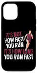 iPhone 12/12 Pro Running Runner Half Marathon Vintage It's Not How Fast You Case