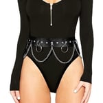 Punk Svart Midjekedja Bälte Dam Rave Body Goth Accessoarer - high quality