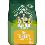 James Wellbeloved Complete Dry Grain Free Senior Dog Food Turkey and Vegetable, 10 kg