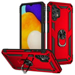 Samsung Galaxy A13 4G      Military Armour Ring Case    Red