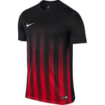 NIKE SS YTH Striped Division II JSY Tricot Fille, Noir/Rouge/Blanc (Black/University Red/Blanc), XL