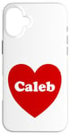 iPhone 16 Plus I Love Caleb Heart Cute Caleb Name Birthday Case