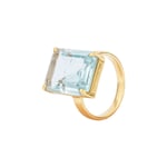 House of Vincent Candy Rock Sky Blue Topas Ring 18 kt. Gullforgylt sølv VJ080-LRG-BT-56 - Dame - 925 sterling silver