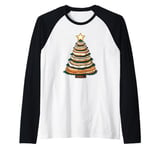 Everything Bagel with Cream Cheese Christmas Tree Raglan Baseball Tee