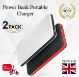 2-Pack Power Bank Portable Charger 10600mAh, USB C Power Bank 2.4A Fast Charging