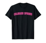 Colorado Springs CO Little London Outline Pink Grunge T-Shirt