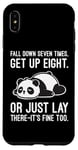 Coque pour iPhone XS Max Fall Down Seven Times, Get Up Eight - Humour amusant Lazy Panda