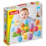 Quercetti -Quercetti-4142 MOMY Soft, Jeux de Construction en Plastique Souple pour la Petite enfance, 24 pièces, Multicolore