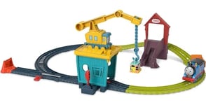 Fisher-Price Coffret Thomas et ses Amis de 18 éléments, dont Carly la Grue et Sandy le Speeder, et éléments de circuit, Jouet Enfant, Dès 3 ans, HDY58