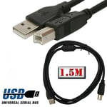 1.5m USB Printer Cable 2.0AWG Lead Type A Male to B Male HP Epson Brother Canon