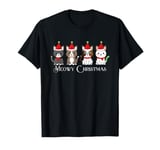 Funny Christmas Cats Cute Kitten Cats Santa Hat Xmas T-Shirt