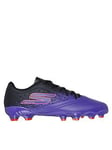 Skechers Junior Razor Firm Ground Football Boots -Purple/Black, Purple, Size 2