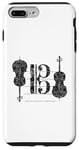 Coque pour iPhone 7 Plus/8 Plus Violoncello Clef de Ténor (Noir Ancien) Cello