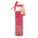 Vanilla Scented Red Advent Christmas Tube Candle Seasonal Gift