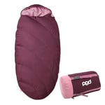 Pod Adult Sleeping Bag for Adults, Teens, Kids, 1 Person, 2 Season, Spacious, Comfortable, Warm, Portable, Indoor & Outdoor Use, Camping, Hiking, Backpacking, Travelling, Compression Bag, Purple