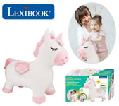 Porteur - LEXIBOOK - Licorne Sauteuse Gonflable en Peluche - Housse Amovible - Pour Enfant à partir de 3 ans