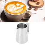 (Silver)Milk Frothing Pitcher 350ml Capacity Coffee Frother Cup Narrow Spout