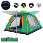 LPWCAWL Pop Up Tent,Automatic Camping Tent,Waterproof and UV-Proof Portable Family Tent,Four Sides Breathable,Suitable for Beach/Camping/Travel,240X240 CM,Green