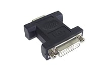 PremiumCord DVI to VGA Adapter, VGA Male (15 Pin) to DVI-I (24 + 5) Female, Nickel-Plated, Colour Black