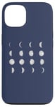 Coque pour iPhone 13 12 phases de lune astronomie ciel nocturne Meme