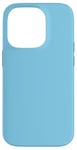 Coque pour iPhone 14 Pro Couleur bleu ciel simple