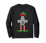 Big Sister Elf Matching Family Group Christmas Party Pajamas Long Sleeve T-Shirt