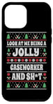 Coque pour iPhone 12 Pro Max Funny Caseworker Ugly Christmas Design Christmas Social Worker