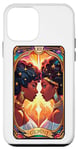 Coque pour iPhone 12 mini Gemini Zodiac Tarot Carte Noir Reine Mélanine Noir Femme