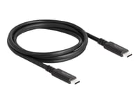 Delock - Usb-Kabel - 24 Pin Usb-C (Hann) Til 24 Pin Usb-C (Hann) - Usb4 / Thunderbolt 3 / Displayport - 48 V - 5 A - 1.2 M - Utvidet Effektområde (Epr), Usb Power Delivery (240 W), Up To 40 Gbps Data Transfer Rate, Støtte For Power Delivery 3,1 - Sv