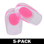 Hälinlägg / Skoinlägg i Silikon Transparent 40-45 Rosa 5-Pack